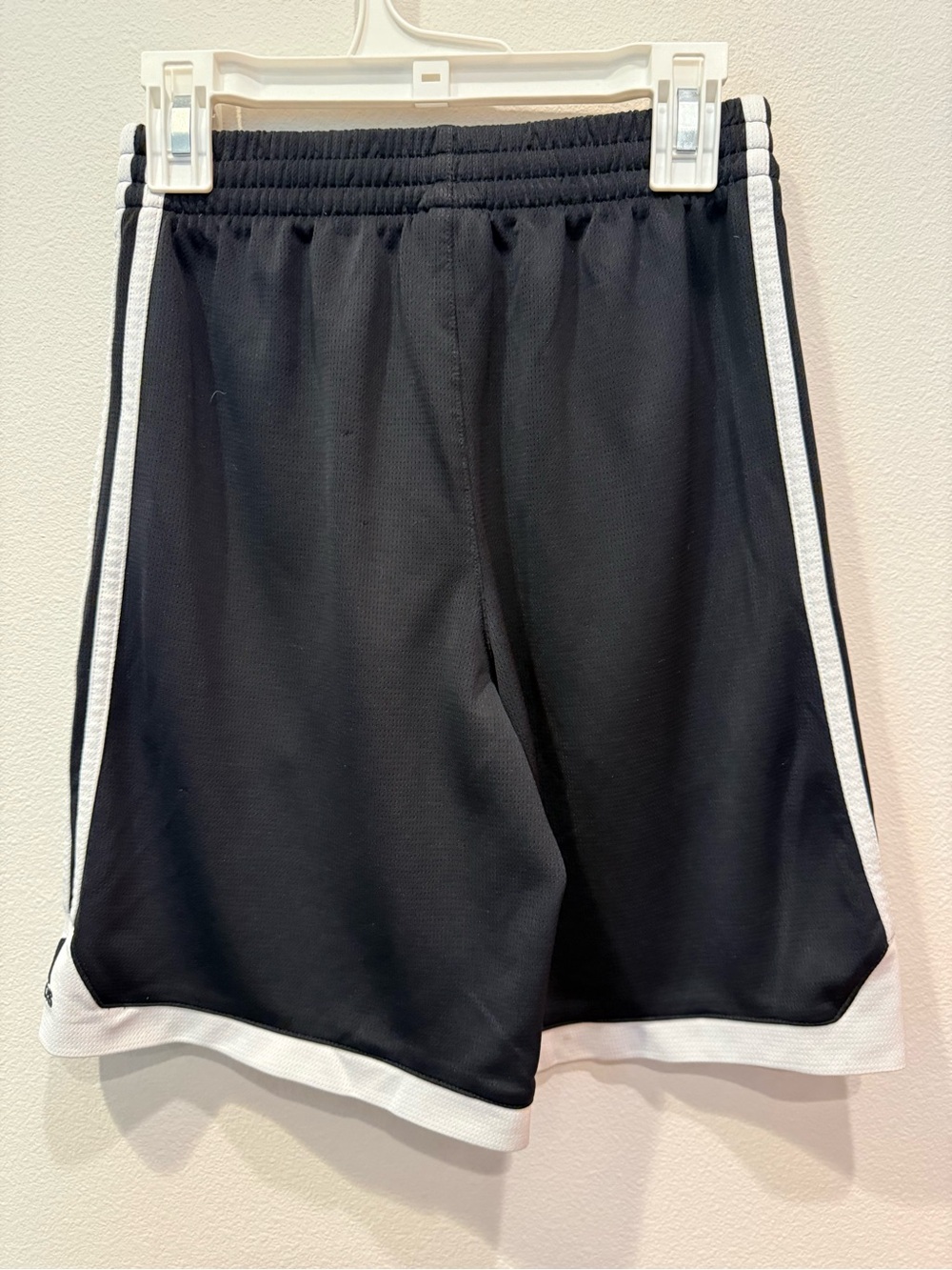 adidas Black Shorts with White Side Stripes
